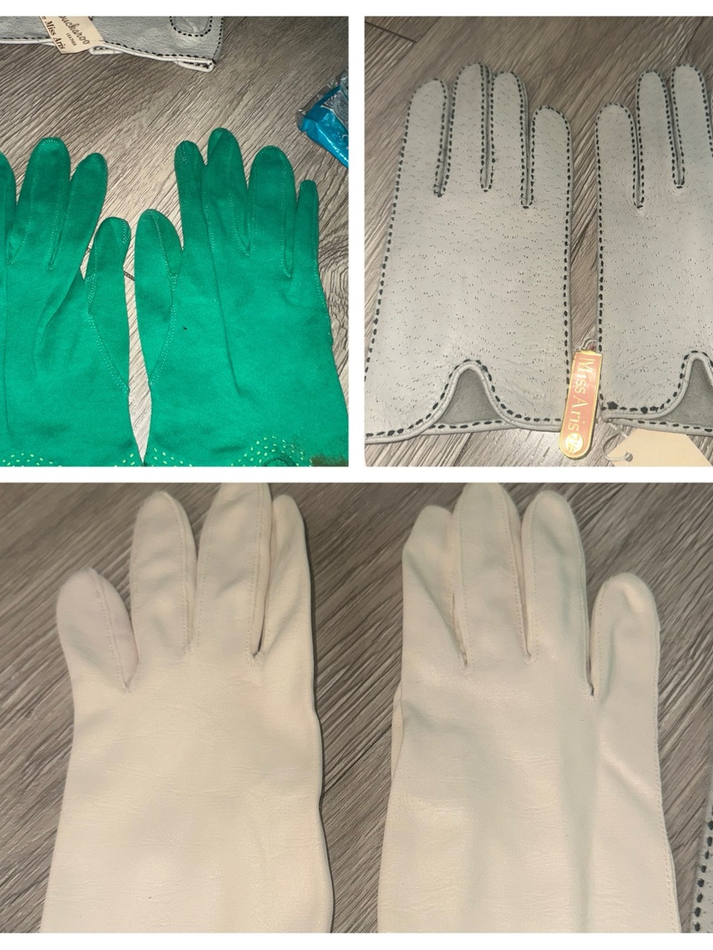 Van Raalte Miss Aris Lot 3 Leather Gloves Retro Mid Century Church Gloves